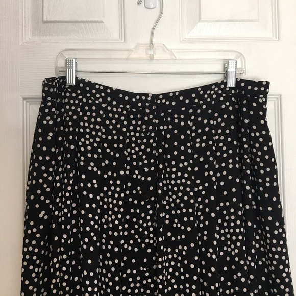 Talbots Black and White Pleated Bubble Midi Skirt - Picture 3 of 7